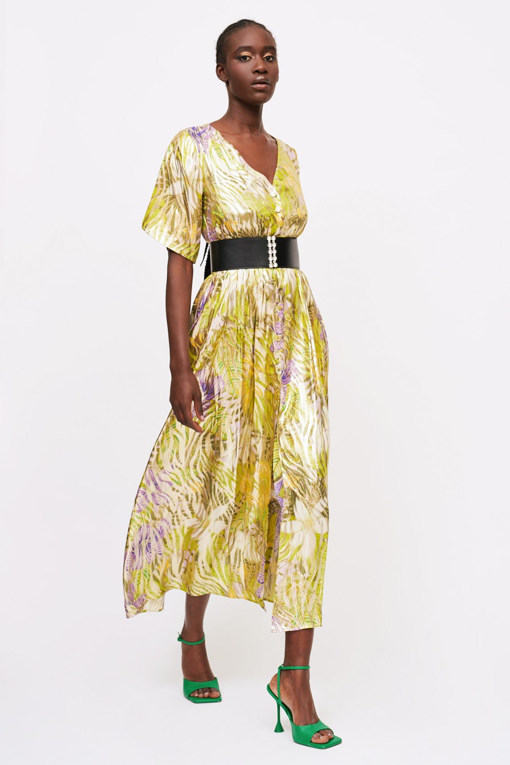 Abito lurex lime
