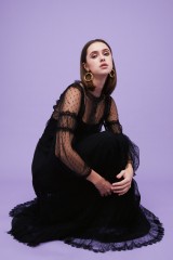 Drexcode - Abito in seta con inserti in pizzo e trasparenze - Alberta Ferretti - Vendita - 6