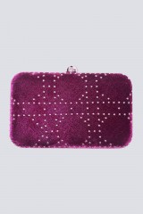 Drexcode - Clutch bordeaux con borchie - Anna Cecere - Vendita - 2