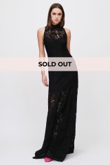 Drexcode - Abito nero in pizzo collo alto - Kathy Heyndels - Vendita - 2