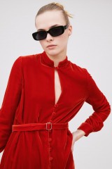 Drexcode - Mini abito velluto rosso - Dior - Noleggio - 4