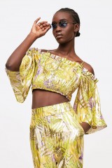 Drexcode - Crop-top lurex lime - Hayley Menzies - Noleggio - 1