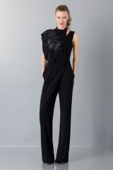 Drexcode - Jumpsuit nera con collo asimmetrico - Vionnet - Noleggio - 1