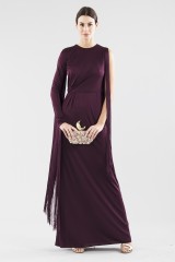 Drexcode - Abito monospalla burgundy con frange - Emilio Pucci - Vendita - 3