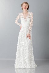 Drexcode - Abito da sposa in pizzo con strascico - Alberta Ferretti - Vendita - 1