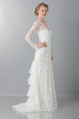 Drexcode - Abito da sposa in pizzo con strascico - Alberta Ferretti - Vendita - 3