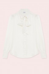 Drexcode - Camicia bianca in seta con fiocco - Redemption - Noleggio - 1