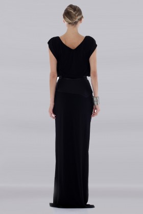 Abito lungo con inserto in pelle - Vionnet - Vendita Drexcode - 2