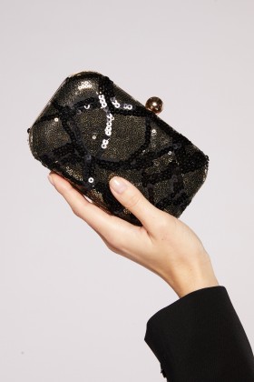 Clutch paillettes nera - E.M. - Vendita Drexcode - 2