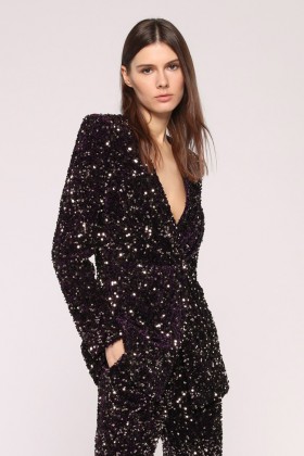 Blazer in velluto glitter - Badgley Mischka - Vendita Drexcode - 1