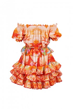 Mini dress arancione - Koré Collections - Noleggio Drexcode - 2