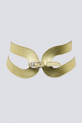 Cintura in pelle oro - Maison Vaincourt - Vendita Drexcode - 2