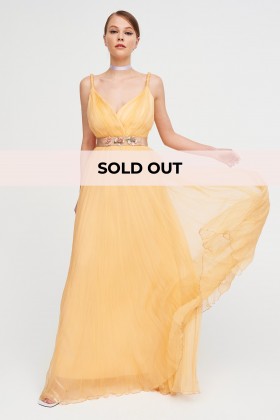 Abito pesca in chiffon di seta - Alberta Ferretti - Noleggio Drexcode - 1