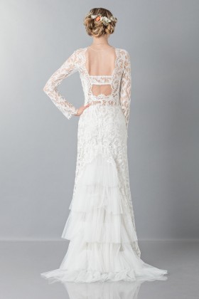 Abito da sposa in pizzo con strascico - Alberta Ferretti - Vendita Drexcode - 2
