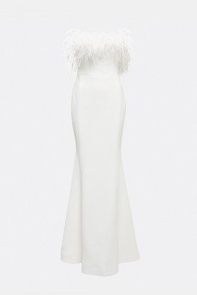 Abito bustier piume - Rebecca Vallance - Noleggio Drexcode - 1