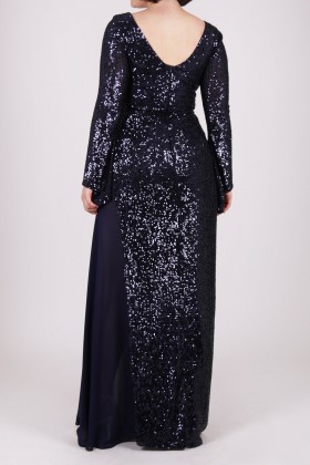 Abito paillettes blu - Simone Marulli - Noleggio Drexcode - 2