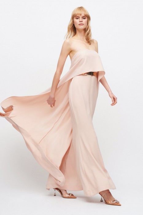 Noleggia online Abito nude con drappeggio by Forever Unique Drexcode