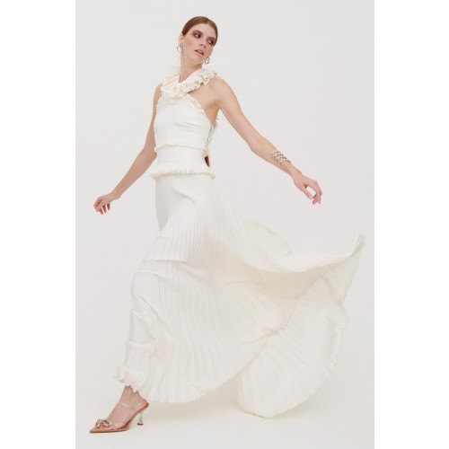 Noleggio Abbigliamento Firmato - Abito lungo bianco con rouches - Antonio Berardi - Drexcode -8