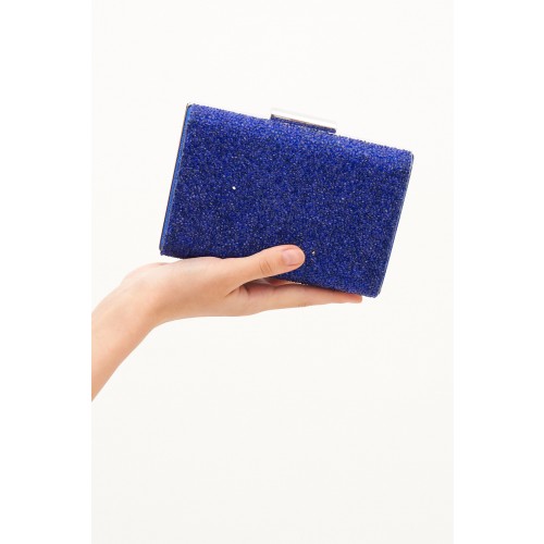 Vendita Abbigliamento Firmato - Clutch glitter blu - Anna Cecere - Drexcode3