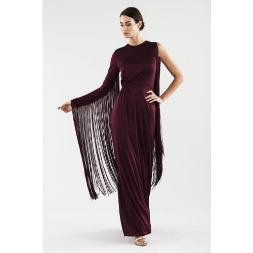 Noleggio Abbigliamento Firmato - Abito monospalla burgundy con frange - Emilio Pucci - Drexcode -7