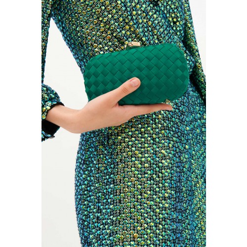 Noleggio Abbigliamento Firmato - Clutch smeraldo - Anna Cecere - Drexcode -1