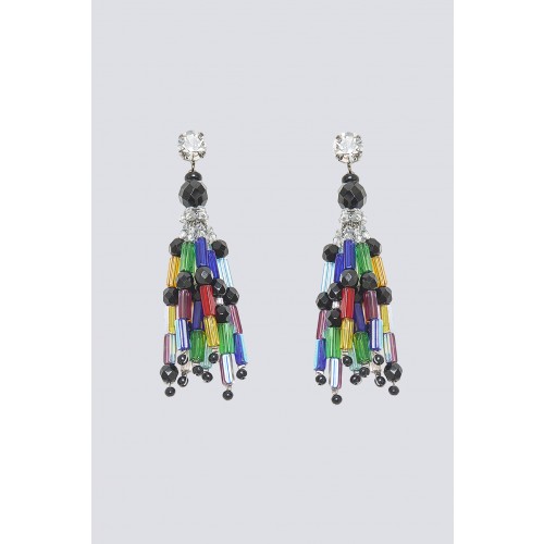 Noleggio Abbigliamento Firmato - Orecchini multicolor in vetro e cristalli - Sharra Pagano - Drexcode -1