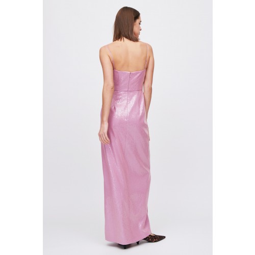 Vendita Abbigliamento Firmato - Abito rosa paillettes - Halston - Drexcode5