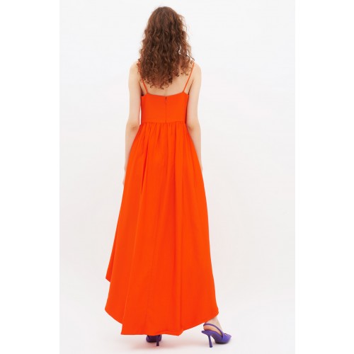 Vendita Abbigliamento Firmato - Abito a costine arancione - ML - Monique Lhuillier - Drexcode5
