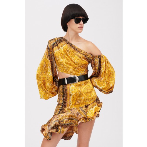 Vendita Abbigliamento Firmato - Mini abito giallo con stampa beduina - Bronx and Banco - Drexcode1