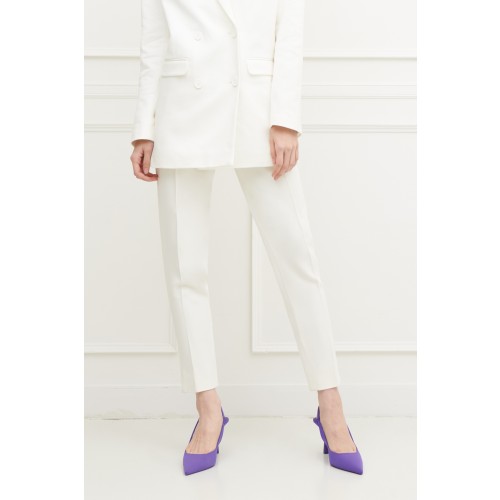 Vendita Abbigliamento Firmato - Pantalone bianco in cady - Antonio Berardi - Drexcode4