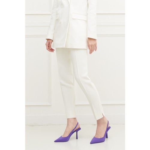Vendita Abbigliamento Firmato - Pantalone bianco in cady - Antonio Berardi - Drexcode6