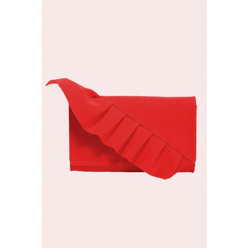Noleggio Abbigliamento Firmato - Clutch rossa con volant - Chiara Boni - Drexcode -2