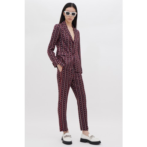 Noleggio Abbigliamento Firmato - Completo giacca e pantalone con fantasia chain - Giuliette Brown - Drexcode -7