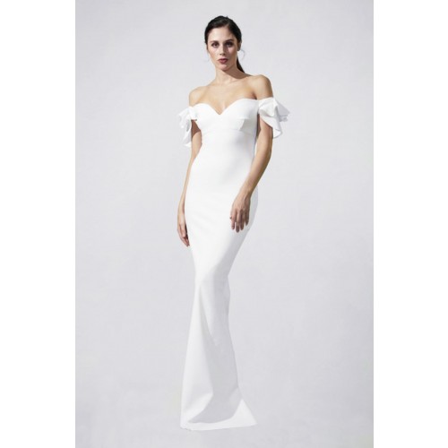 Noleggio Abbigliamento Firmato - Abito bianco con scollo a cuore - Chiara Boni - Drexcode -1