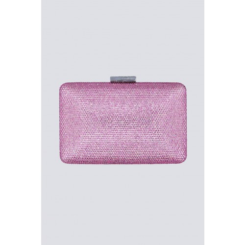 Noleggio Abbigliamento Firmato - Clutch piatta rosa con strass - Anna Cecere - Drexcode -4