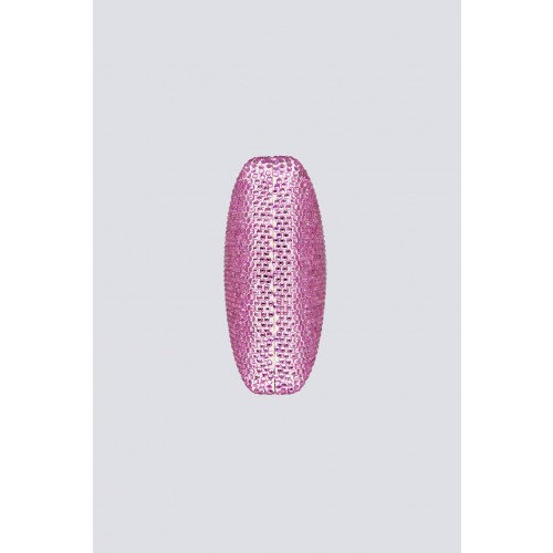 Noleggio Abbigliamento Firmato - Clutch piatta rosa con strass - Anna Cecere - Drexcode -3