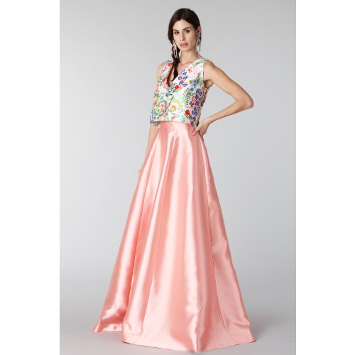 Noleggio Abbigliamento Firmato - Completo gonna rosa e top floreale in seta - Tube Gallery - Drexcode -6