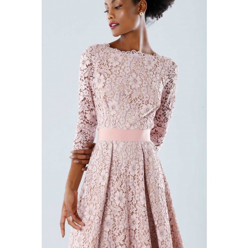 Vendita Abbigliamento Firmato - Abito in pizzo rosa con cintura removibile - Daphne - Drexcode5
