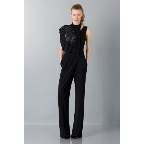 Vendita Abbigliamento Firmato - Jumpsuit nera con collo asimmetrico - Vionnet - Drexcode1