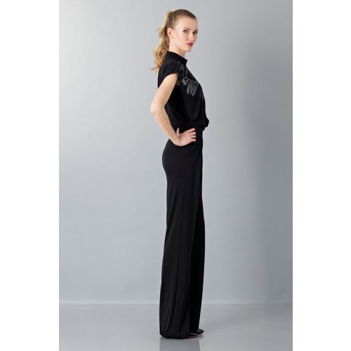 Vendita Abbigliamento Firmato - Jumpsuit nera con collo asimmetrico - Vionnet - Drexcode5
