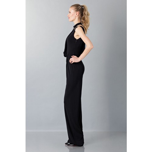 Vendita Abbigliamento Firmato - Jumpsuit nera con collo asimmetrico - Vionnet - Drexcode4