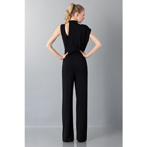 Vendita Abbigliamento Firmato - Jumpsuit nera con collo asimmetrico - Vionnet - Drexcode3