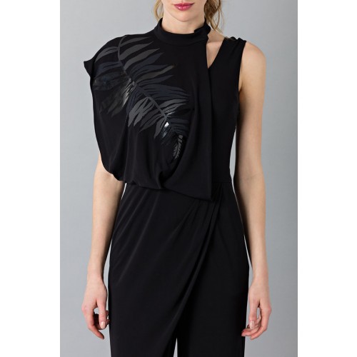 Vendita Abbigliamento Firmato - Jumpsuit nera con collo asimmetrico - Vionnet - Drexcode2