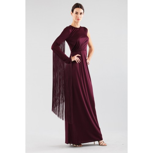 Noleggio Abbigliamento Firmato - Abito monospalla burgundy con frange - Emilio Pucci - Drexcode -6