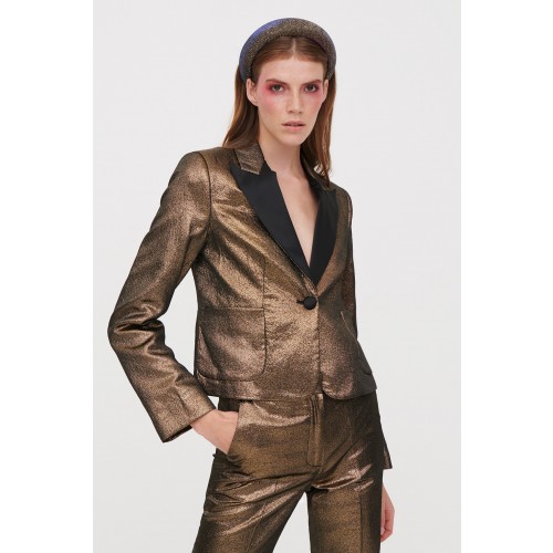 Noleggio Abbigliamento Firmato - Completo giacca e pantalone dorati - Giuliette Brown - Drexcode -3