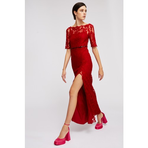 Vendita Abbigliamento Firmato - Abito in pizzo rosso - Gucci - Drexcode2