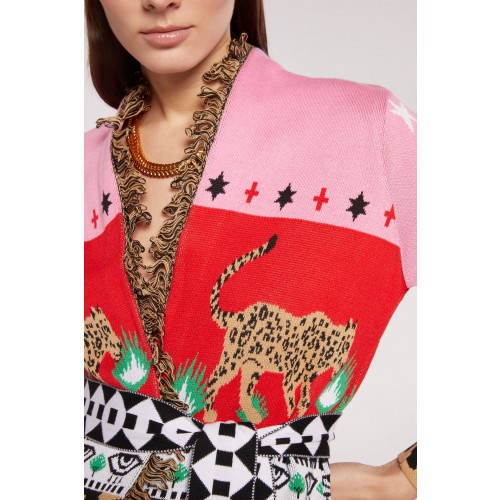 Vendita Abbigliamento Firmato - Cardigan animalier rosa - Hayley Menzies - Drexcode2