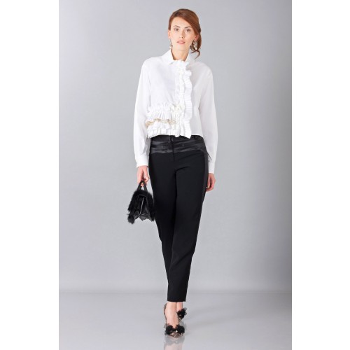 Noleggio Abbigliamento Firmato - Camicia bianca con rouches - Albino - Drexcode -8