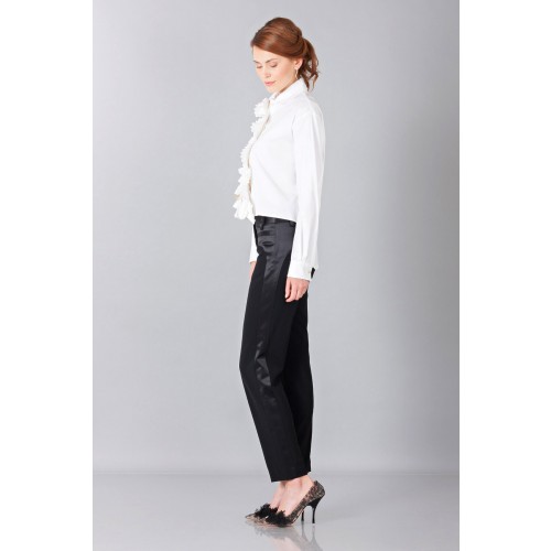 Noleggio Abbigliamento Firmato - Camicia bianca con rouches - Albino - Drexcode -3