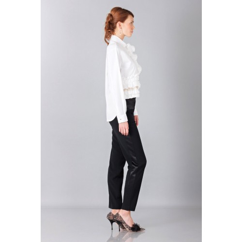 Noleggio Abbigliamento Firmato - Camicia bianca con rouches - Albino - Drexcode -7